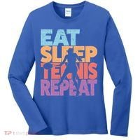 Eat Sleep Tennis Repeat Great Gift Tennis Gift Women's Long Sleeve Shirt thumb 0