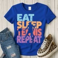 Eat Sleep Tennis Repeat Great Gift Tennis Gift Women's T-Shirt thumb 3