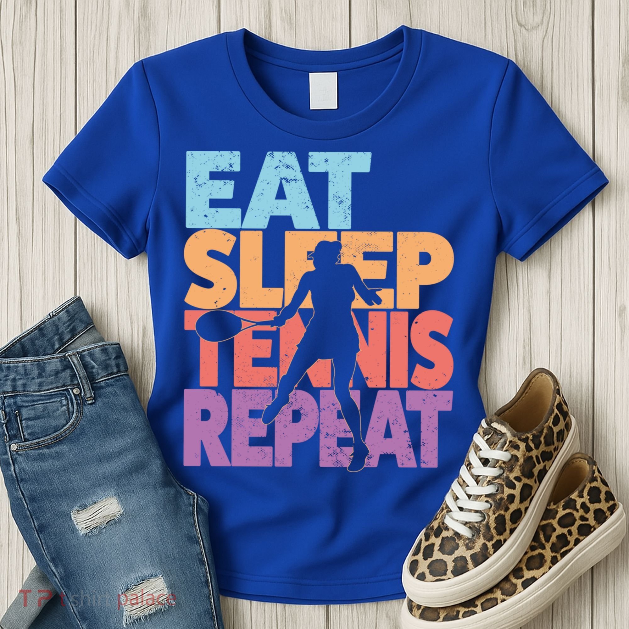 Eat Sleep Tennis Repeat Great Gift Tennis Gift Women's T-Shirt