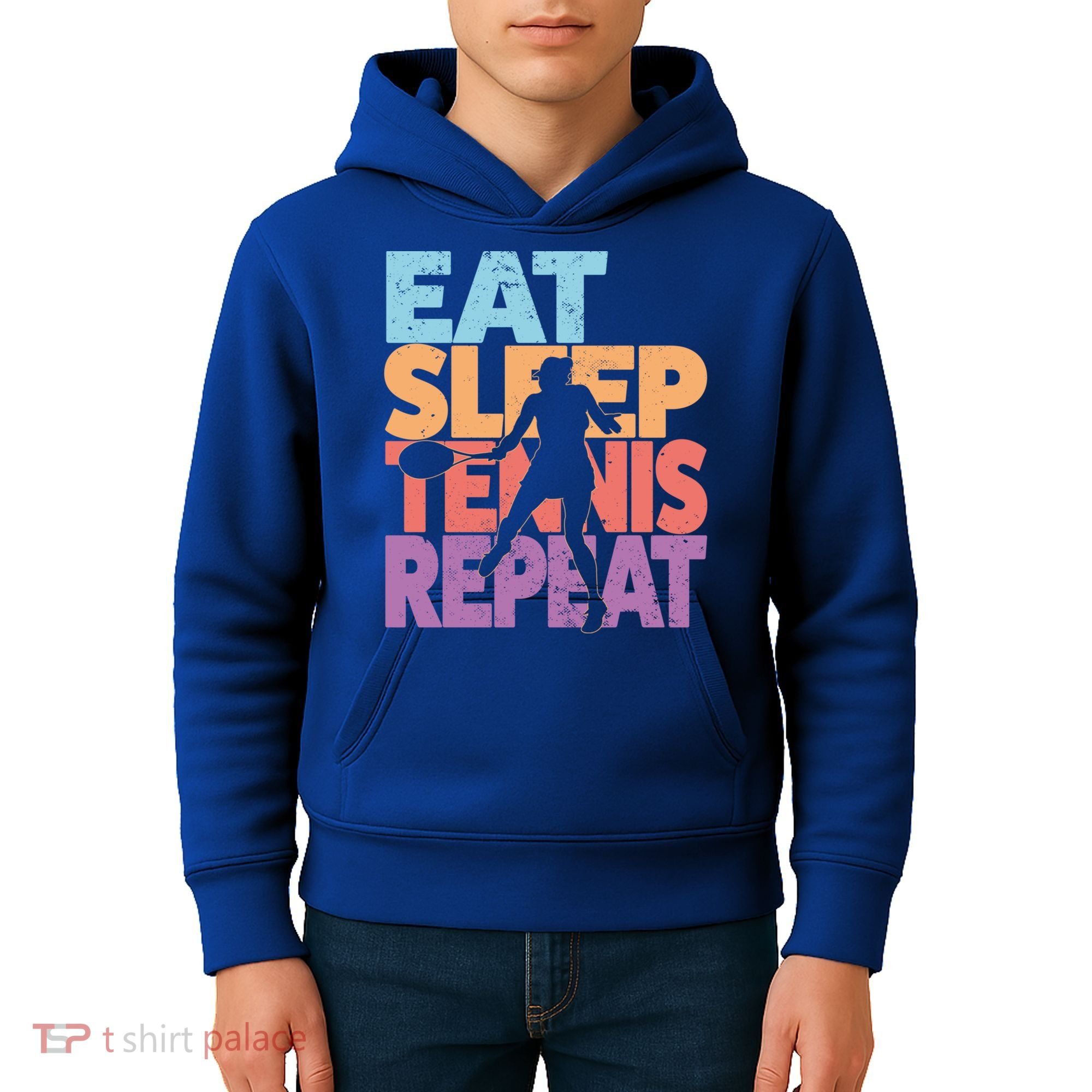 Eat Sleep Tennis Repeat Great Gift Tennis Gift Kids Hoodie