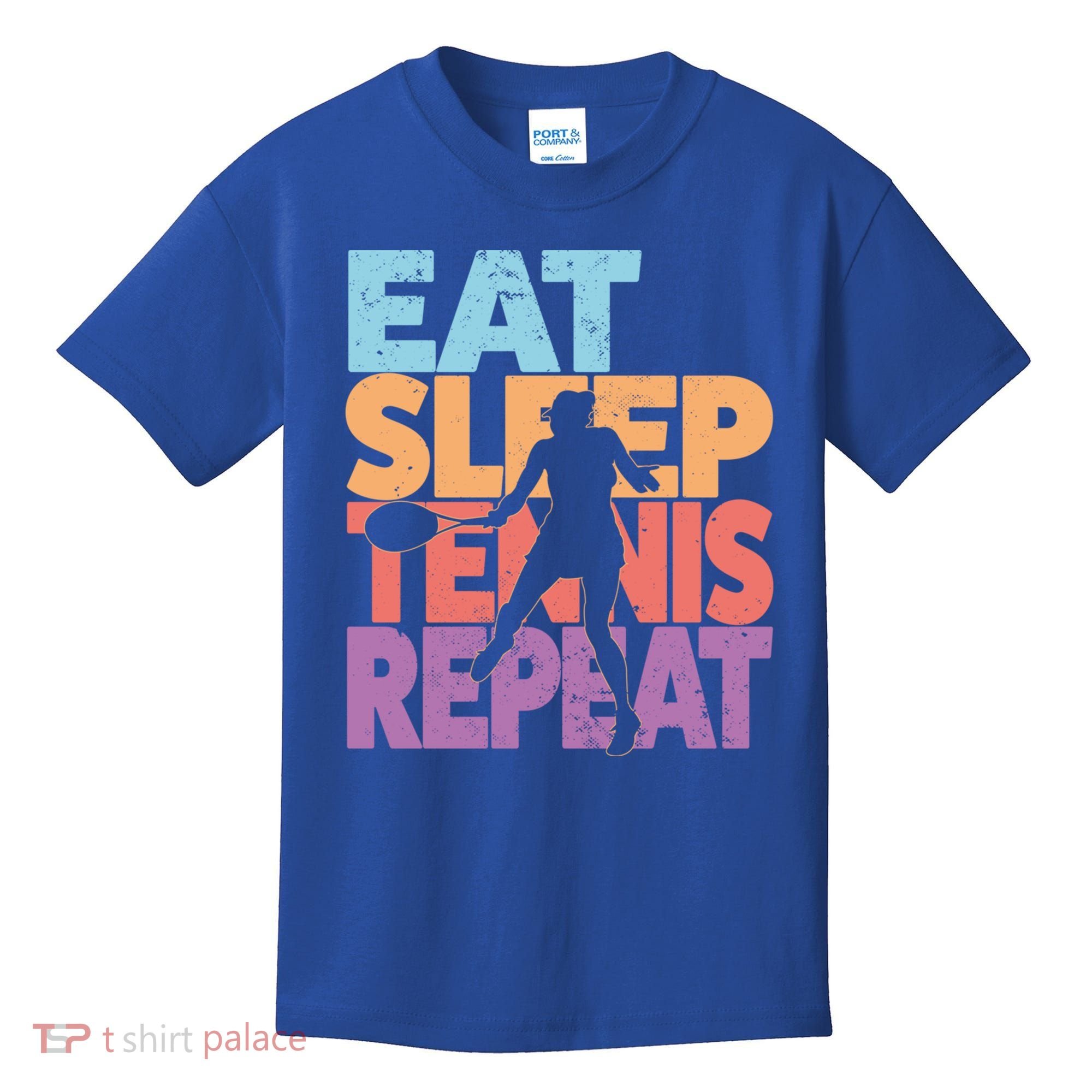 Eat Sleep Tennis Repeat Great Gift Tennis Gift Kids T-Shirt