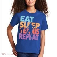 Eat Sleep Tennis Repeat Great Gift Tennis Gift Kids T-Shirt thumb 2