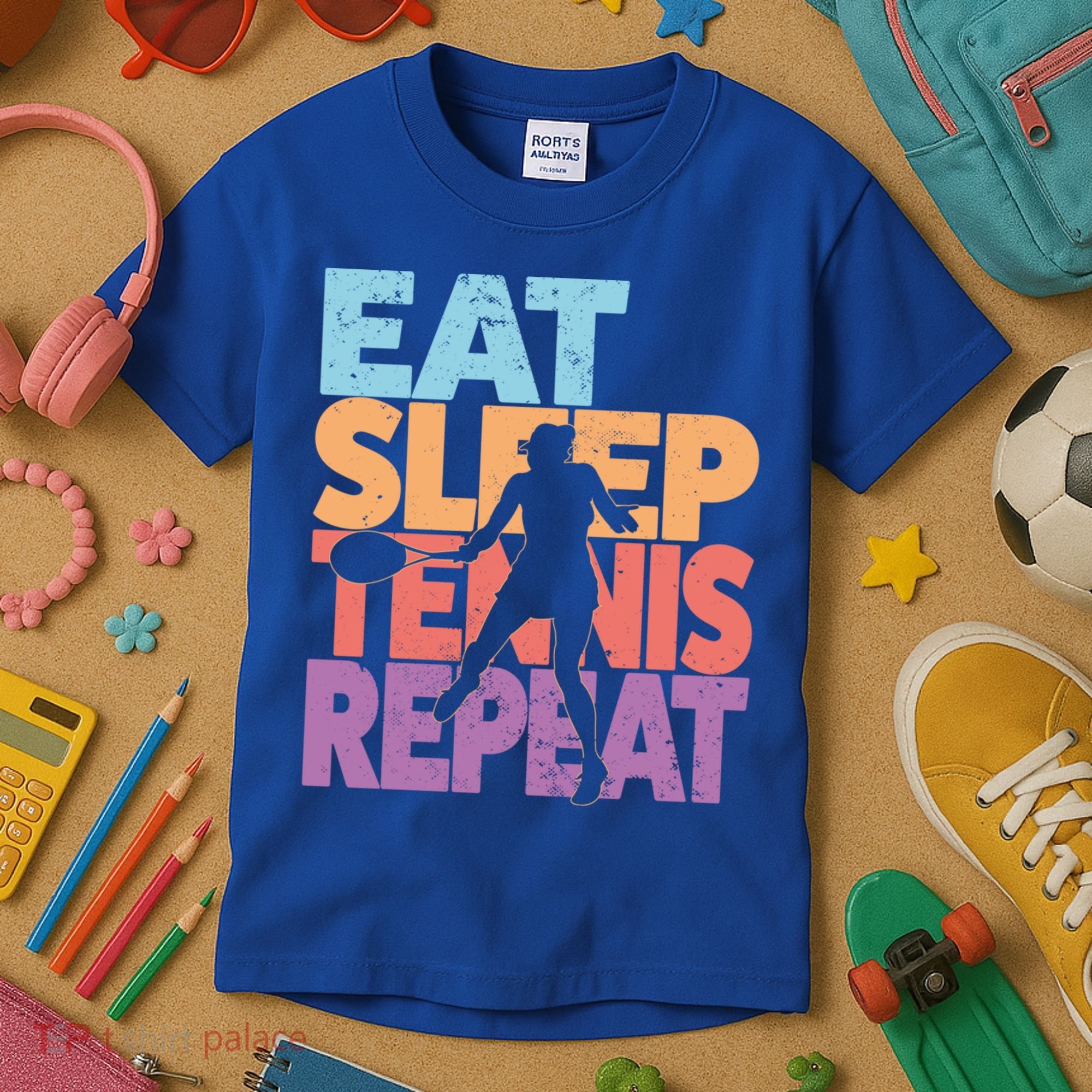 Eat Sleep Tennis Repeat Great Gift Tennis Gift Kids T-Shirt