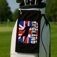England Soccer Team British Flag Jersey Football Fans Golf Towel thumb 2