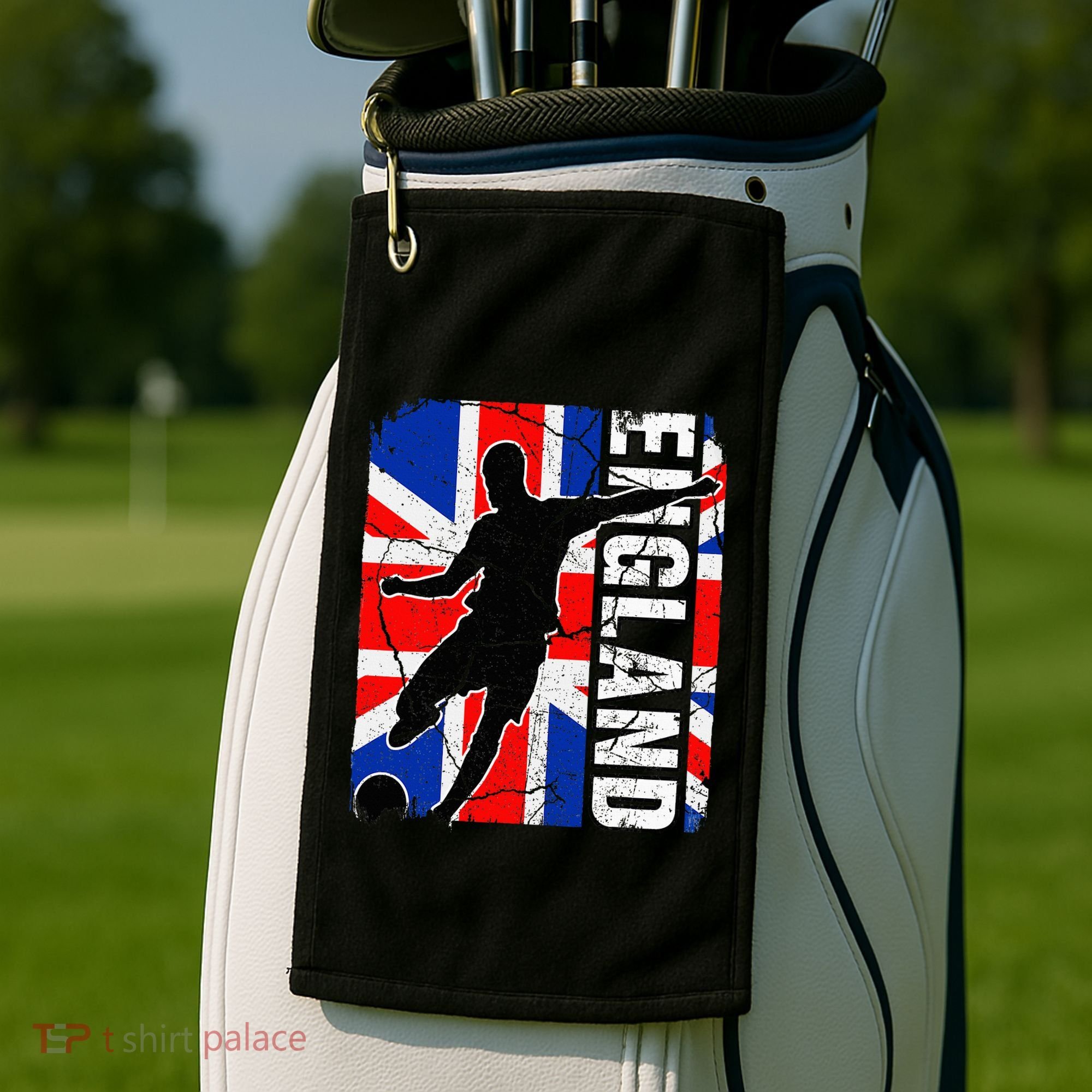 England Soccer Team British Flag Jersey Football Fans Golf Towel