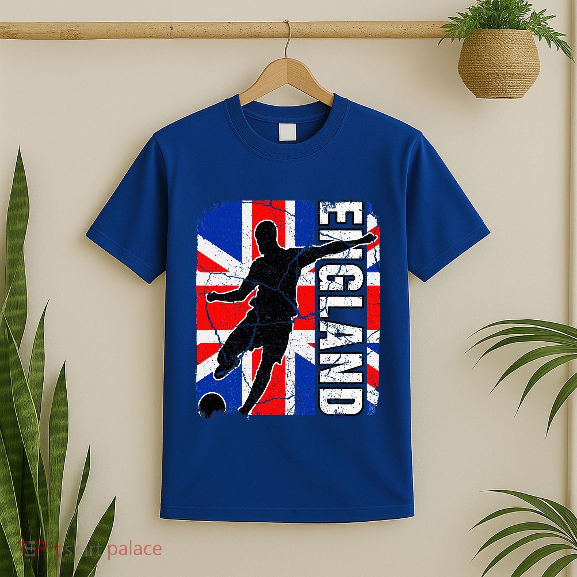 England Soccer Team British Flag Jersey Football Fans T-Shirt