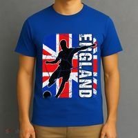 England Soccer Team British Flag Jersey Football Fans T-Shirt thumb 3