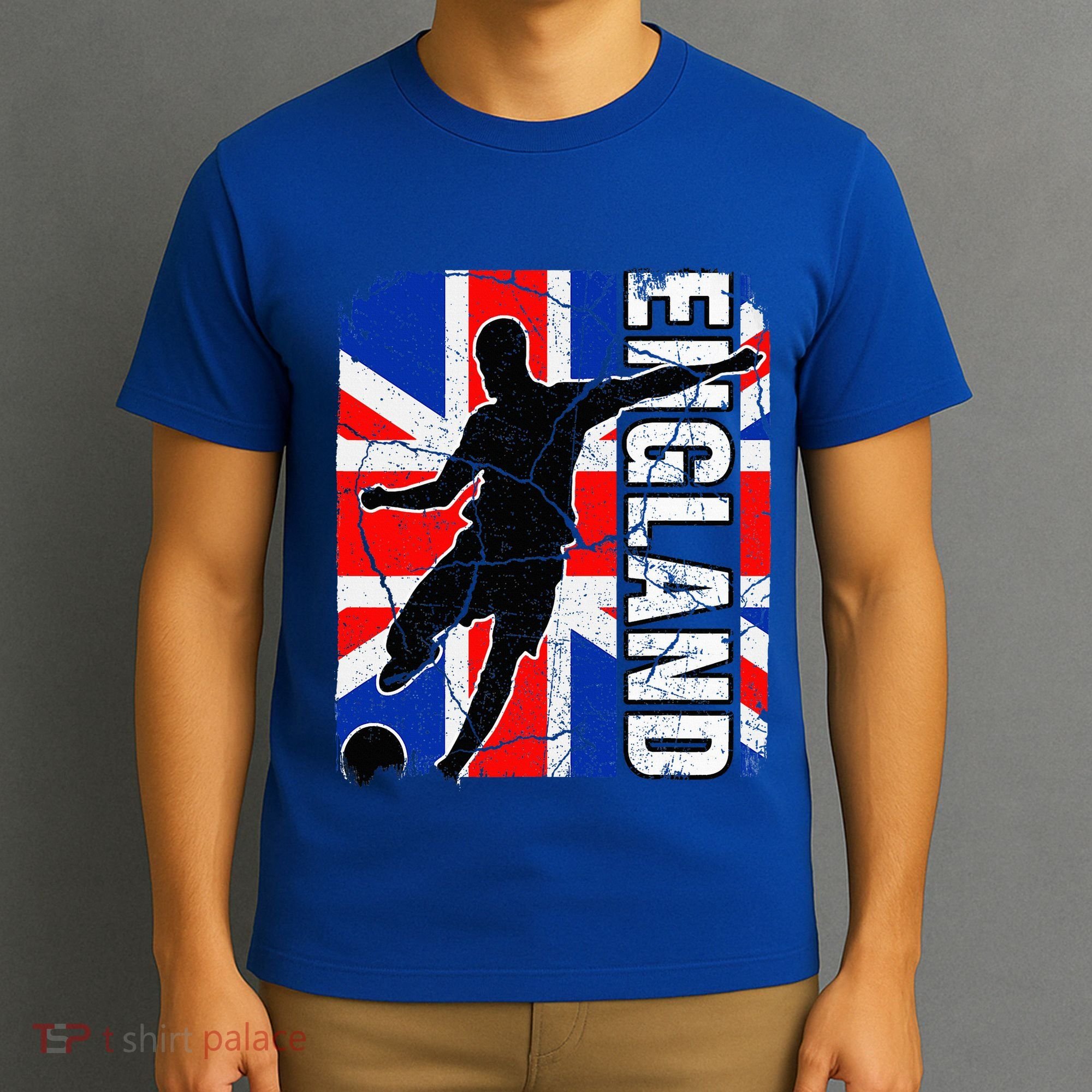 England Soccer Team British Flag Jersey Football Fans T-Shirt