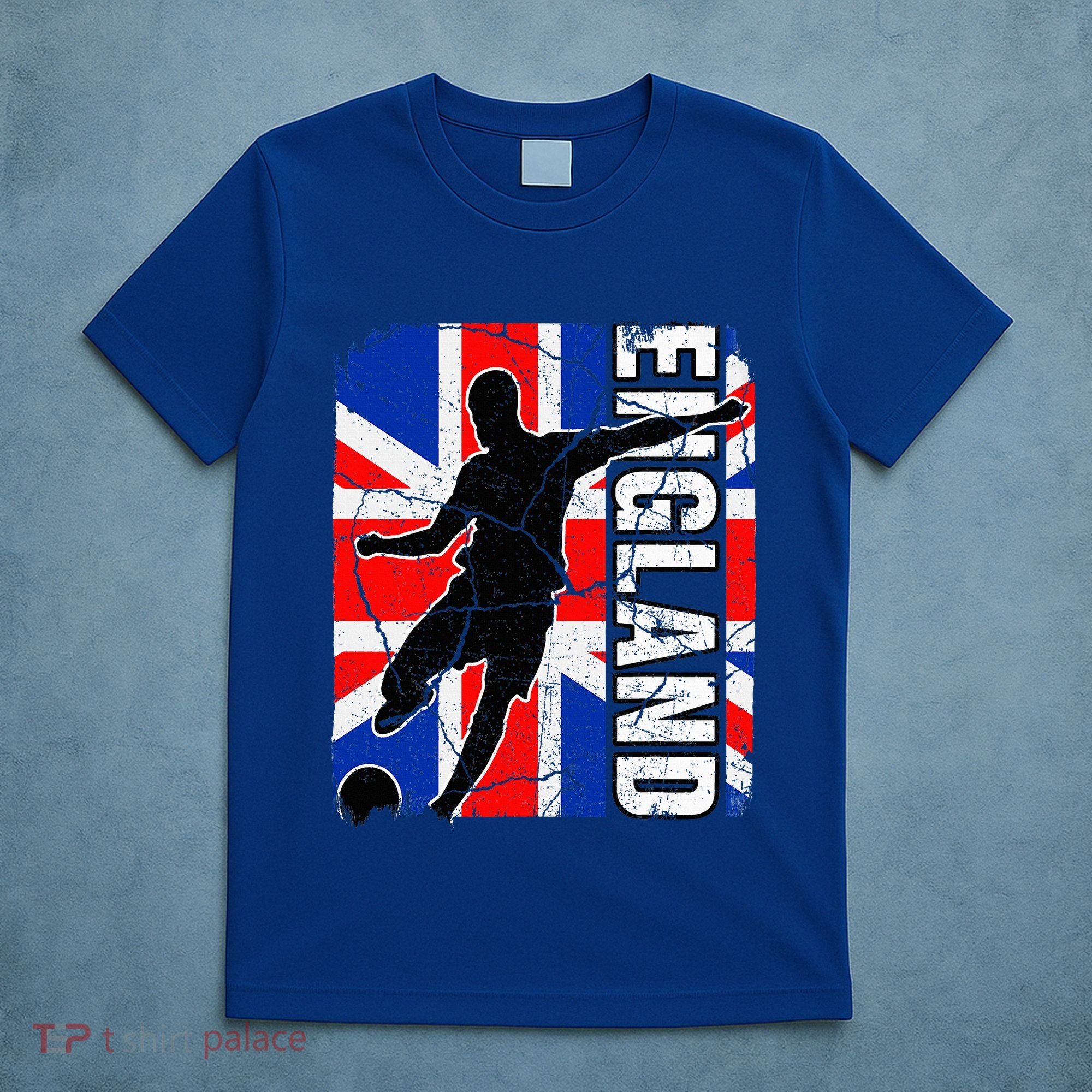 England Soccer Team British Flag Jersey Football Fans T-Shirt