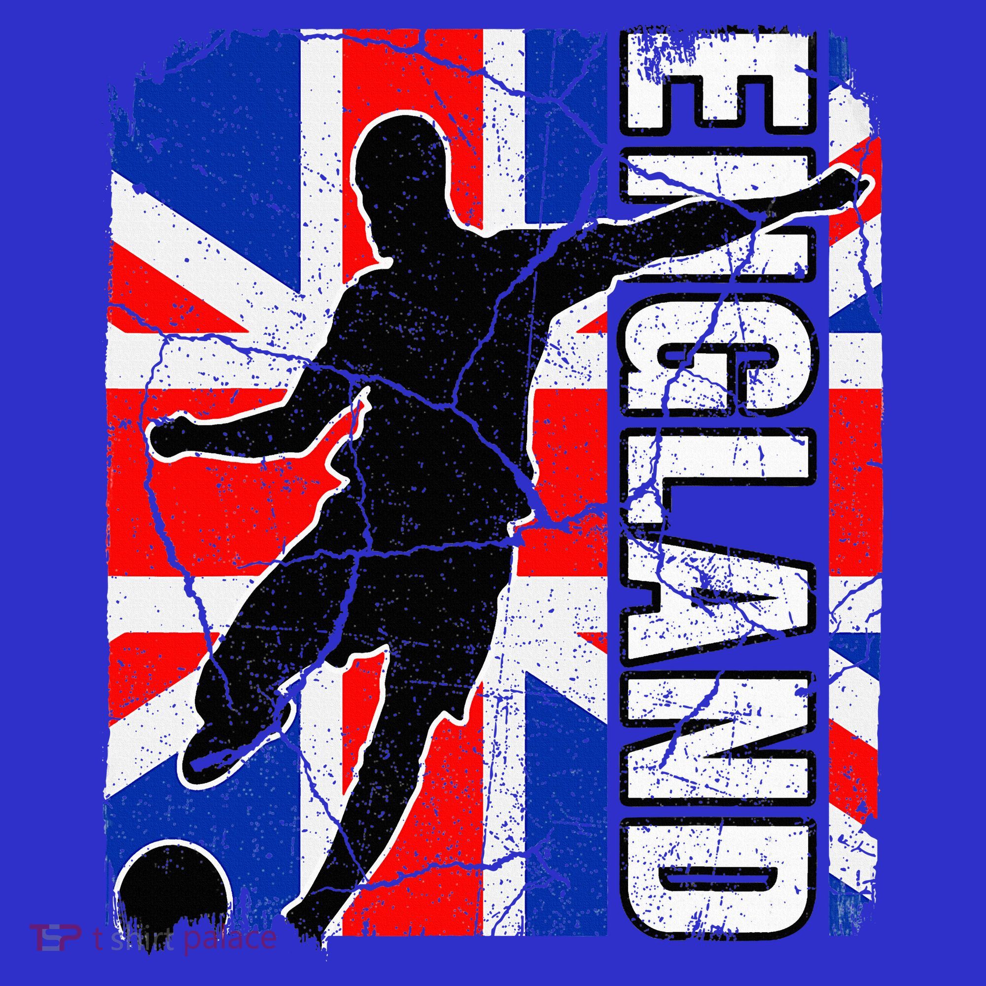England Soccer Team British Flag Jersey Football Fans T-Shirt