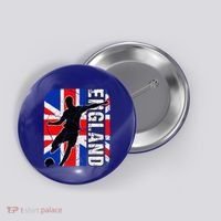 England Soccer Team British Flag Jersey Football Fans Button thumb 0