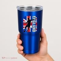 England Soccer Team British Flag Jersey Football Fans Tumbler thumb 2