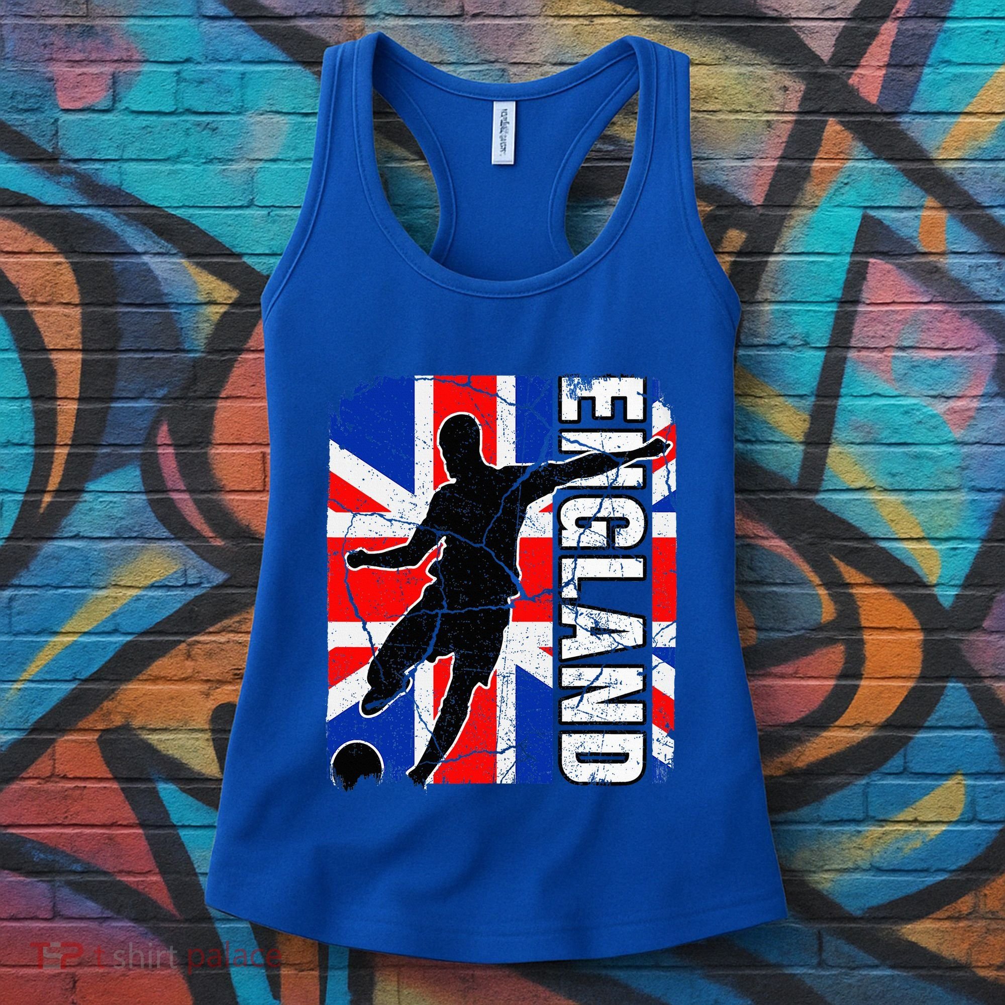 England Soccer Team British Flag Jersey Football Fans Women's Tank Top
