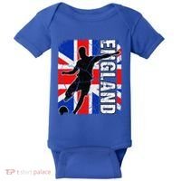 England Soccer Team British Flag Jersey Football Fans Baby Bodysuit thumb 0