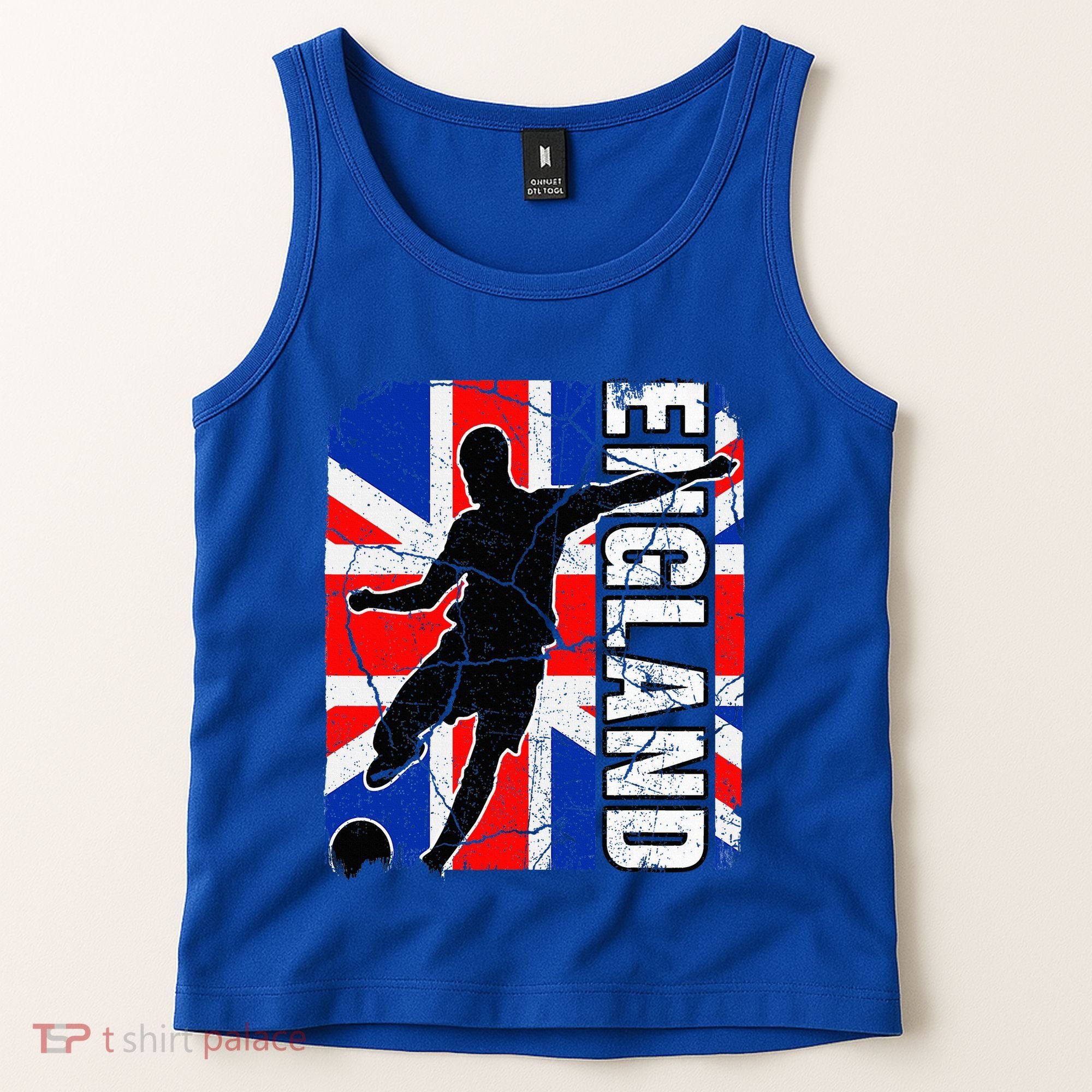 England Soccer Team British Flag Jersey Football Fans Tank Top