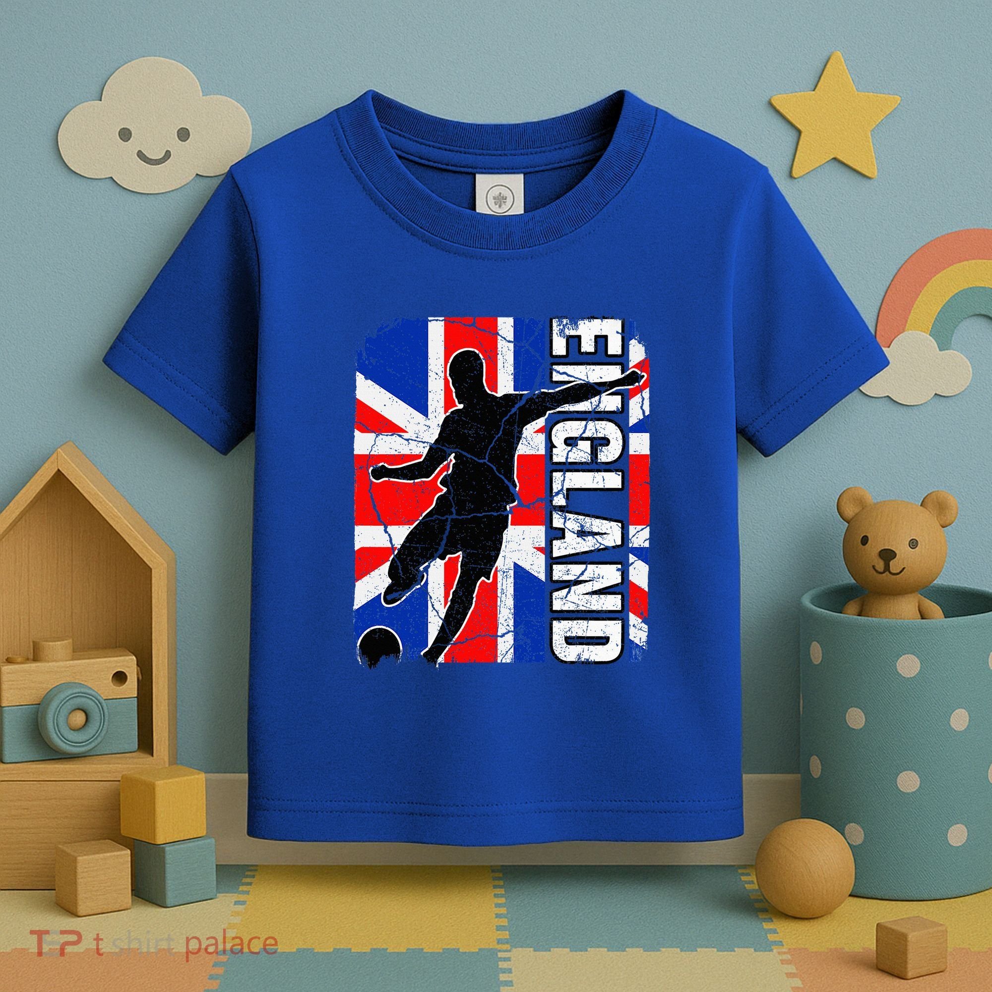England Soccer Team British Flag Jersey Football Fans Toddler T-Shirt