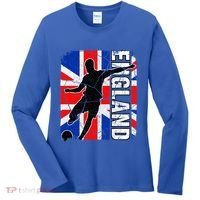 England Soccer Team British Flag Jersey Football Fans Women's Long Sleeve Shirt thumb 0