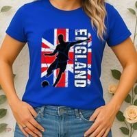 England Soccer Team British Flag Jersey Football Fans Women's T-Shirt thumb 2