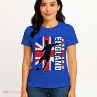 England Soccer Team British Flag Jersey Football Fans Women's T-Shirt thumb 4
