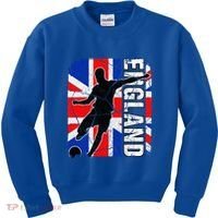 England Soccer Team British Flag Jersey Football Fans Kids Sweatshirt thumb 0