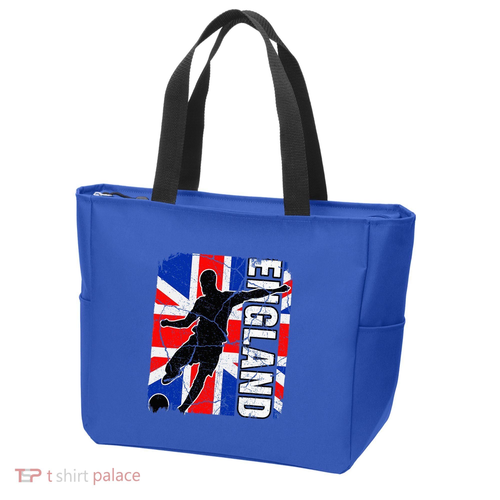 England Soccer Team British Flag Jersey Football Fans Tote Bag