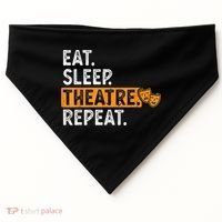 Eat Sleep Theatre Repeat Theater USA-Made Doggie Bandana thumb 0