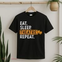 Eat Sleep Theatre Repeat Theater T-Shirt thumb 2
