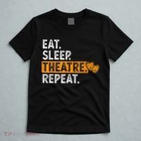 Eat Sleep Theatre Repeat Theater T-Shirt thumb 5