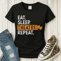 Eat Sleep Theatre Repeat Theater Women's T-Shirt thumb 3
