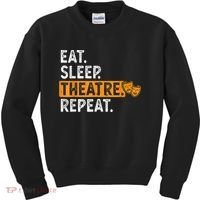 Eat Sleep Theatre Repeat Theater Kids Sweatshirt thumb 0