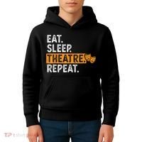 Eat Sleep Theatre Repeat Theater Kids Hoodie thumb 4