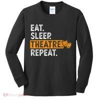 Eat Sleep Theatre Repeat Theater Kids Long Sleeve Shirt thumb 0