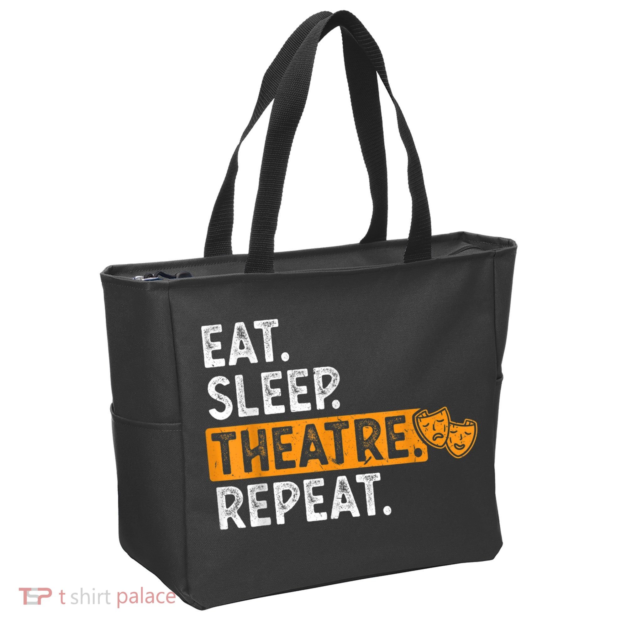 Eat Sleep Theatre Repeat Theater Tote Bag