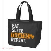 Eat Sleep Theatre Repeat Theater Tote Bag thumb 3