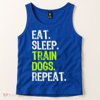 Eat Sleep Train Dogs Trainer Training Funny Meaningful Gift Tank Top thumb 2