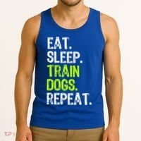 Eat Sleep Train Dogs Trainer Training Funny Meaningful Gift Tank Top thumb 3