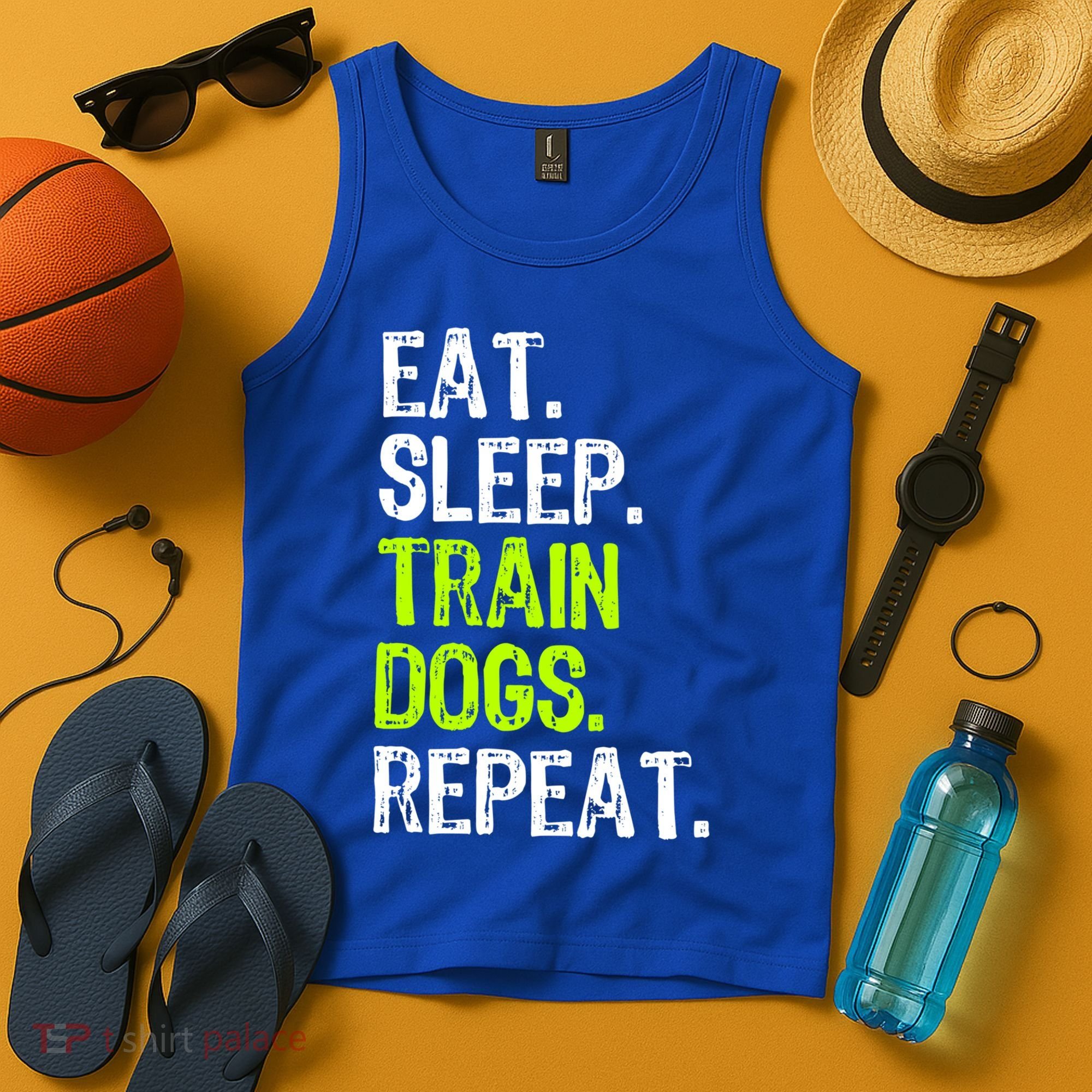 Eat Sleep Train Dogs Trainer Training Funny Meaningful Gift Tank Top