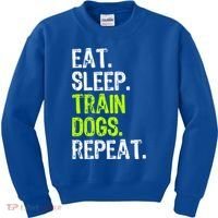 Eat Sleep Train Dogs Trainer Training Funny Meaningful Gift Kids Sweatshirt thumb 0