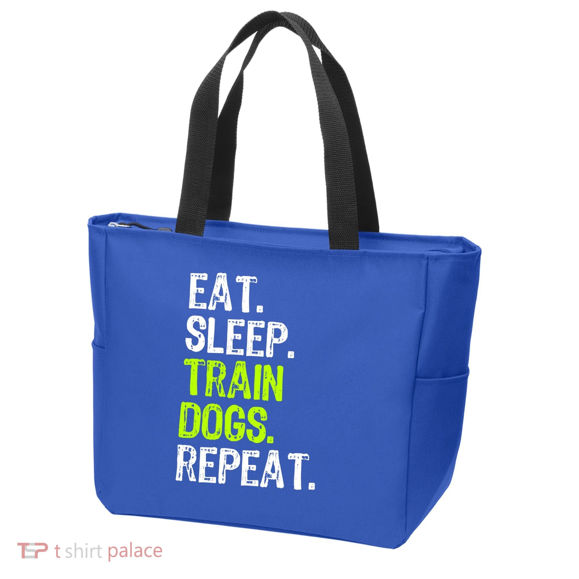 Eat Sleep Train Dogs Trainer Training Funny Meaningful Gift Tote Bag