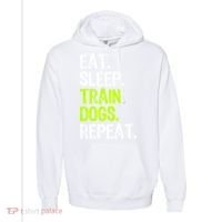 Eat Sleep Train Dogs Trainer Training Funny Meaningful Gift Comfort Colors Garment-Dyed Hooded Sweatshirt thumb 0