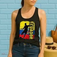 Ecuadorian Soccer Team Ecuador Flag Jersey Football Fans Women's Tank Top thumb 2