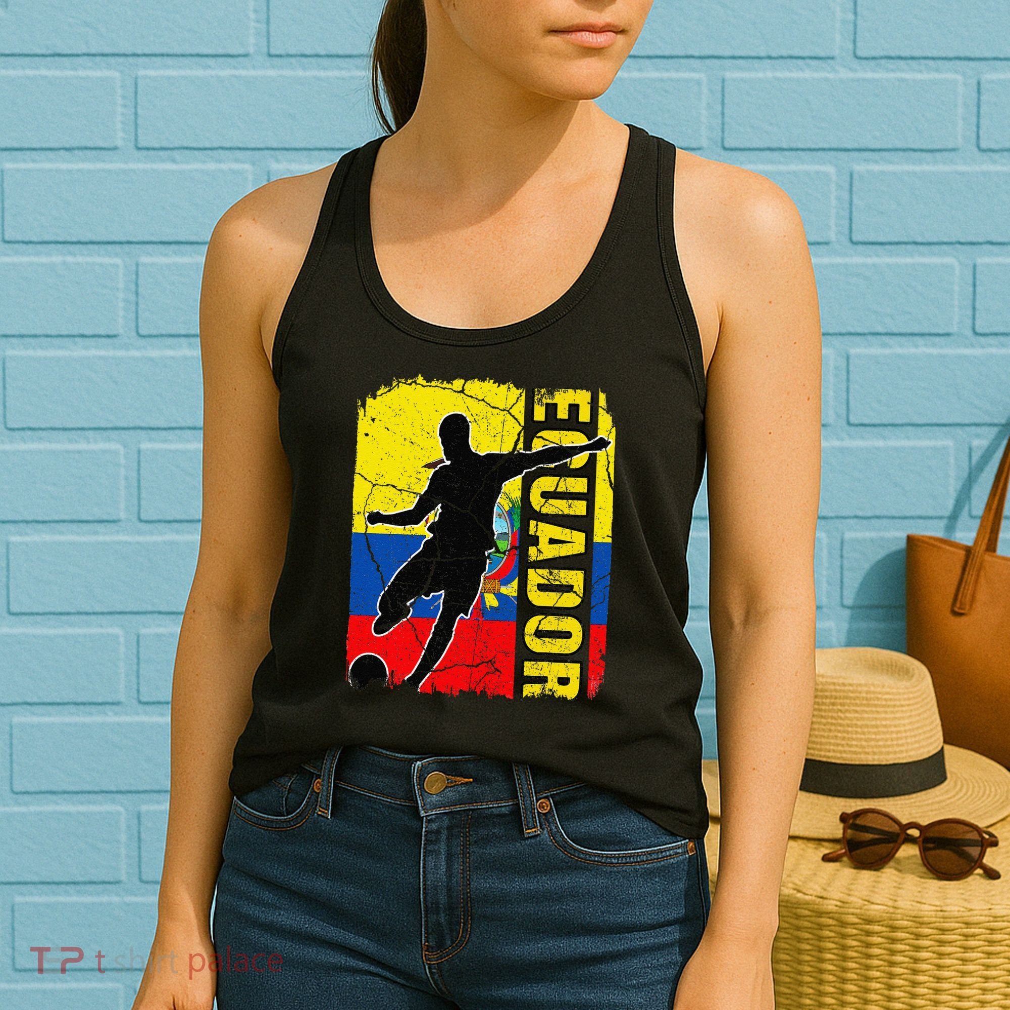 Ecuadorian Soccer Team Ecuador Flag Jersey Football Fans Women's Tank Top