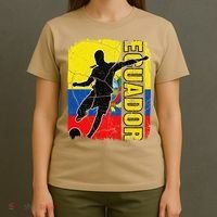 Ecuadorian Soccer Team Ecuador Flag Jersey Football Fans T-Shirt thumb 4