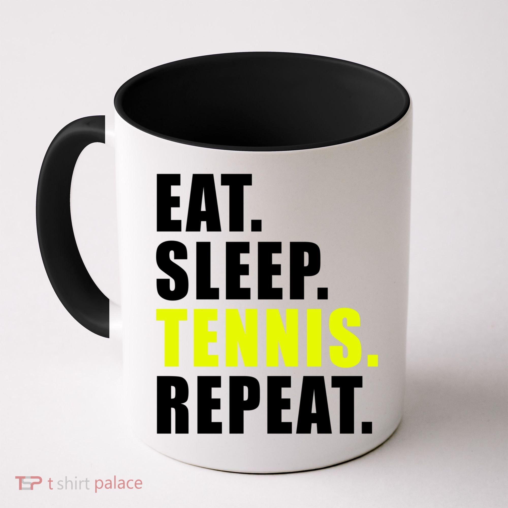 Eat Sleep Tennis Repeat Ball Sport Gift Coffee Mug