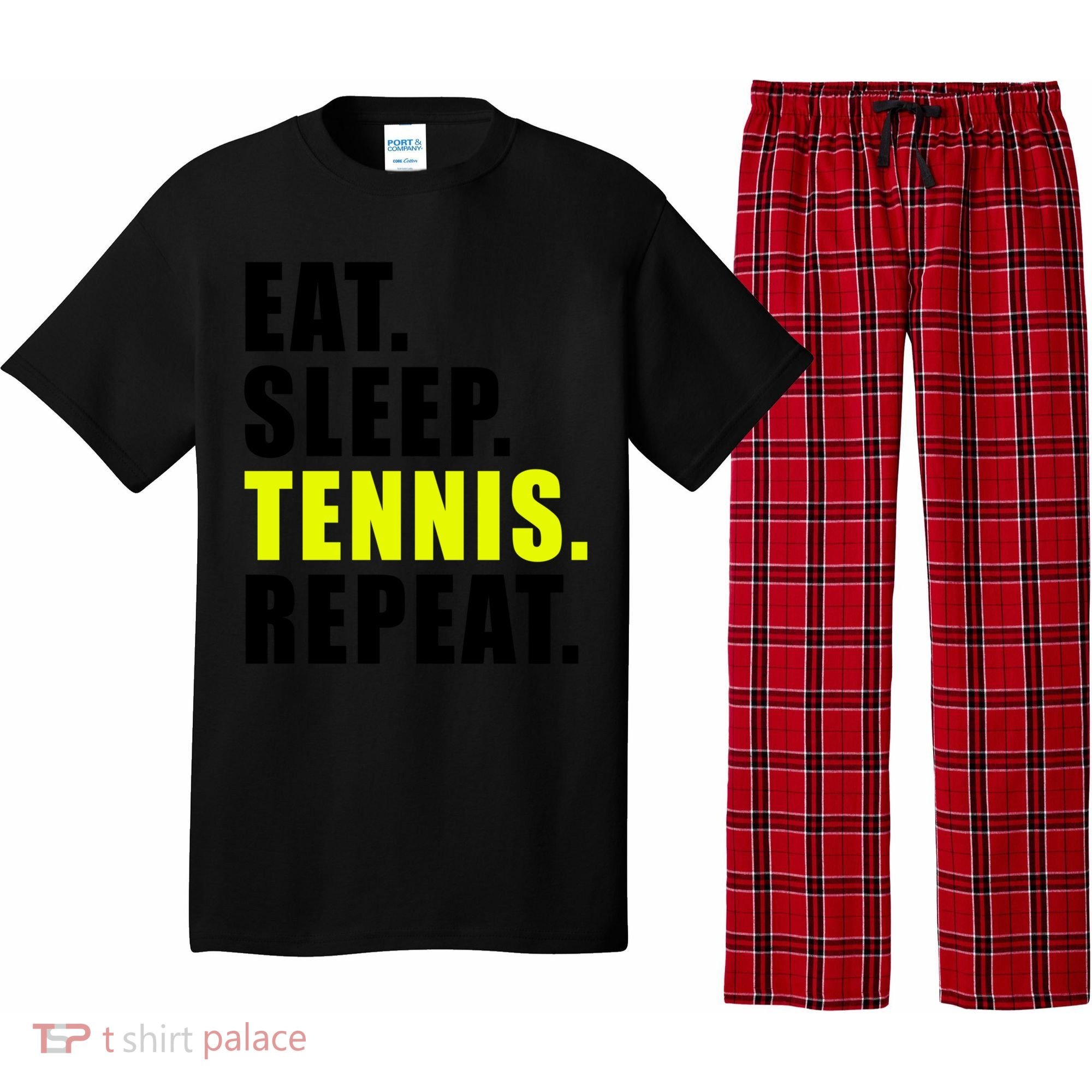 Eat Sleep Tennis Repeat Ball Sport Gift Pajama Set