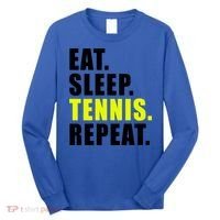 Eat Sleep Tennis Repeat Ball Sport Gift Long Sleeve Shirt thumb 0