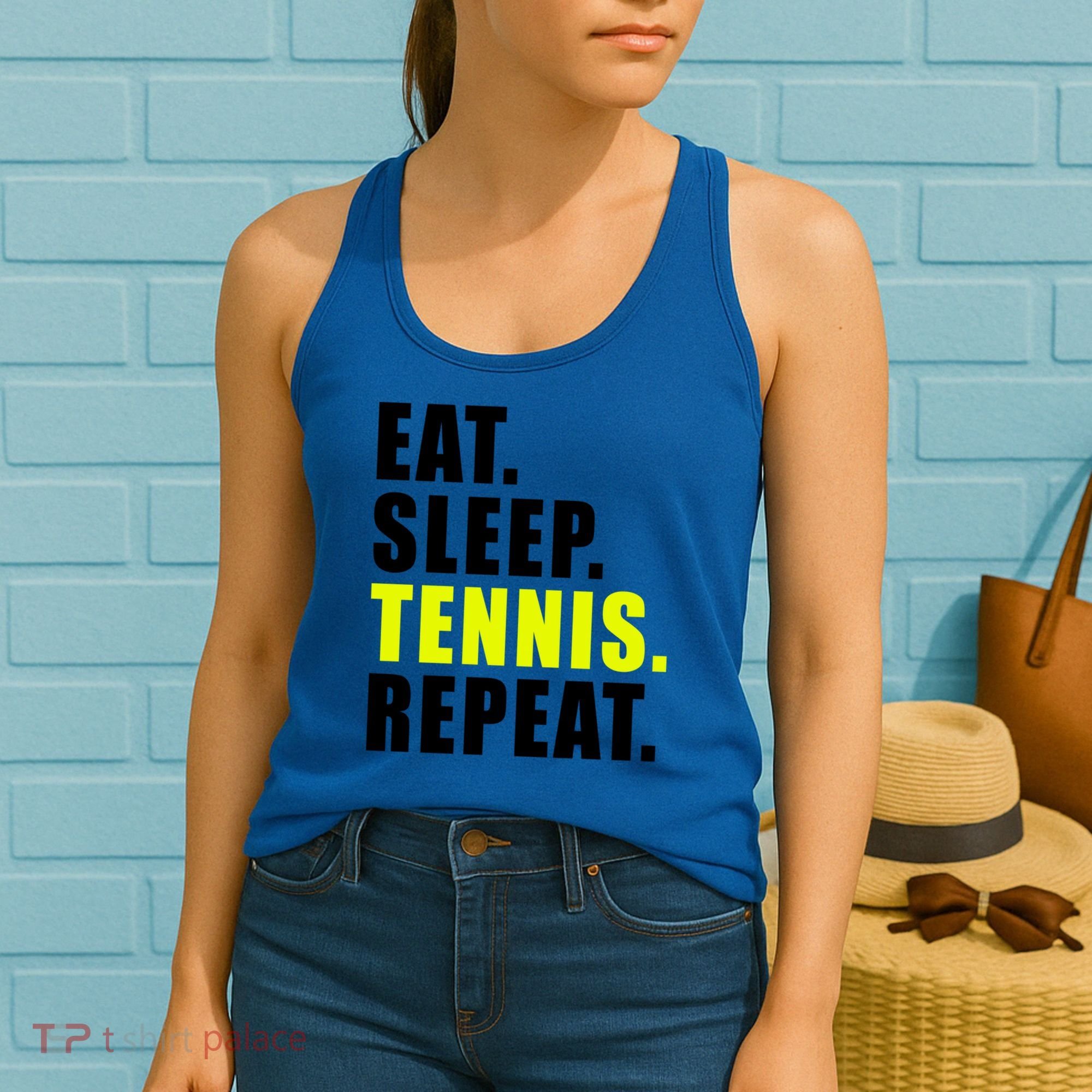 Eat Sleep Tennis Repeat Ball Sport Gift Women's Tank Top