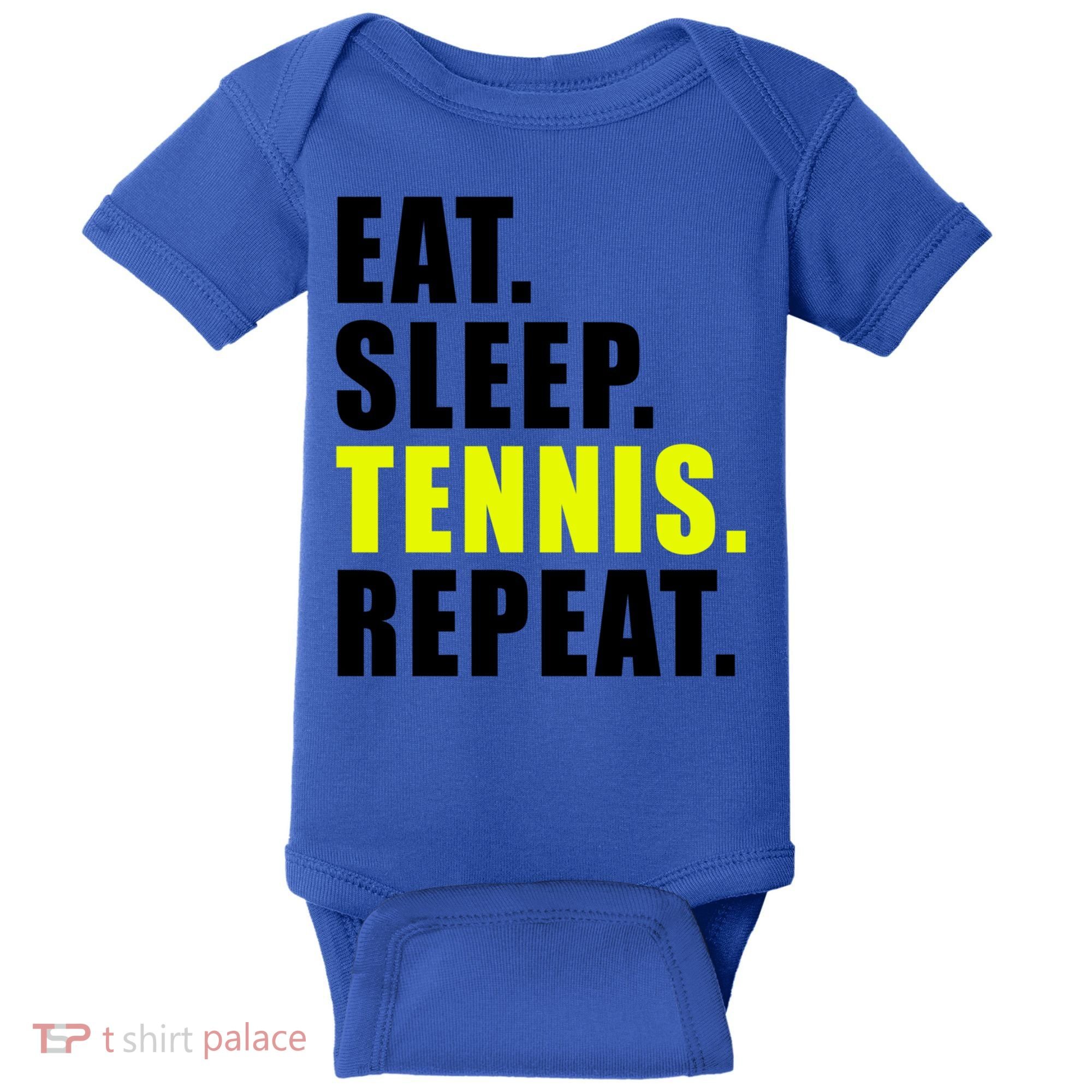 Eat Sleep Tennis Repeat Ball Sport Gift Baby Bodysuit