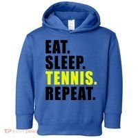 Eat Sleep Tennis Repeat Ball Sport Gift Toddler Hoodie thumb 0