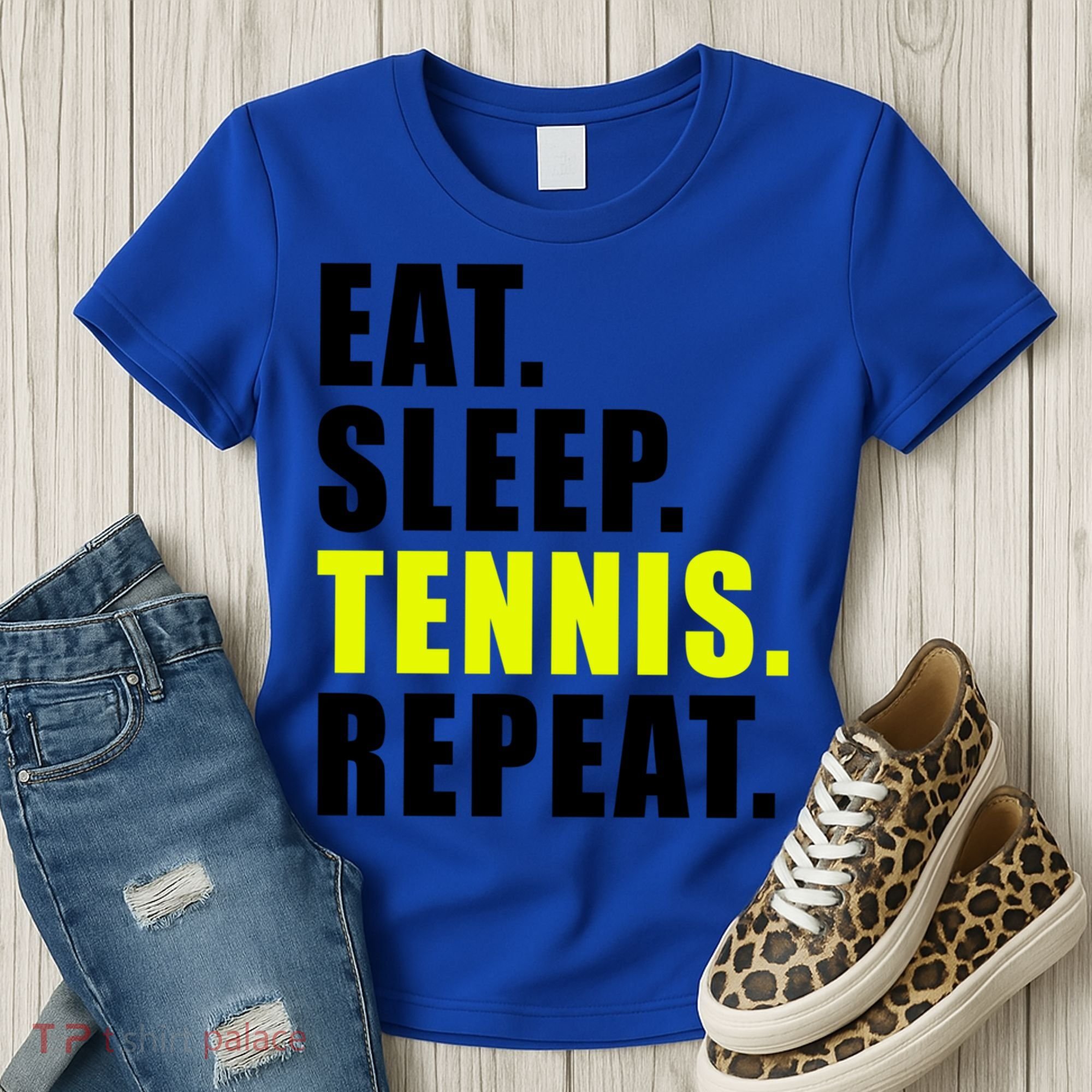 Eat Sleep Tennis Repeat Ball Sport Gift Women's T-Shirt